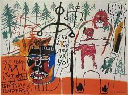 Peinture sur toile de Jean Michel Basquiat By Pine Trees reproduction peinte à la main