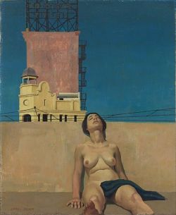 Jeffrey Smart On The Roof Taylor Square 1961 reproduction peinte à la main