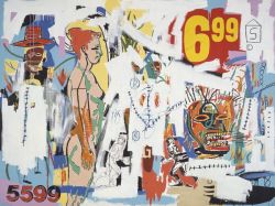 Peinture sur toile de Jm Basquiat 6-99 reproduction peinte à la main