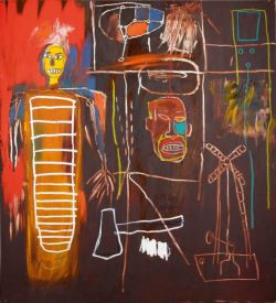 Peinture sur toile de Jm Basquiat Air Power 1984 reproduction peinte à la main
