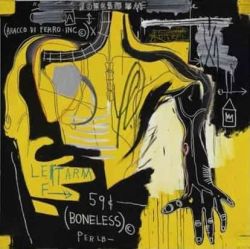 Peinture sur toile de Jm Basquiat Boneless 1983 reproduction peinte à la main