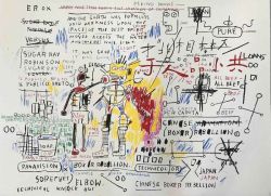 Peinture sur toile de Jm Basquiat Boxer Rebellion reproduction peinte à la main
