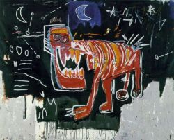 Peinture sur toile de Jm Basquiat Dog 1982 reproduction peinte à la main