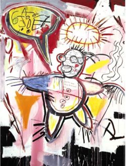 Peinture sur toile de Jm Basquiat Donut Revenge reproduction peinte à la main