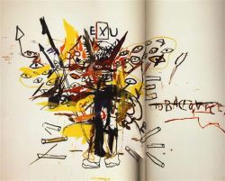 Peinture sur toile de Jm Basquiat Exu reproduction peinte à la main