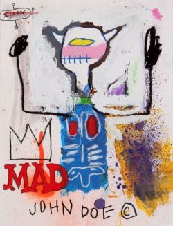 Peinture sur toile de Jm Basquiat Mad King 1981 reproduction peinte à la main