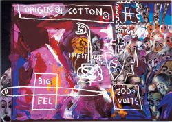 Peinture sur toile de Jm Basquiat Origin Of Cotton reproduction peinte à la main
