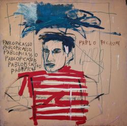Peinture sur toile de Jm Basquiat Pablo Picasso reproduction peinte à la main