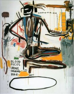 Peinture sur toile de Jm Basquiat Pharynxs 1985 reproduction peinte à la main