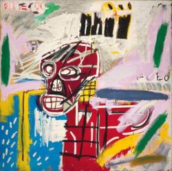Peinture sur toile de Jm Basquiat Red Skull 1982 reproduction peinte à la main