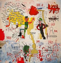 Peinture sur toile de Jm Basquiat Riddle Me This Batman reproduction peinte à la main
