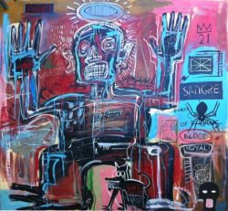 Peinture sur toile de Jm Basquiat Sangre reproduction peinte à la main