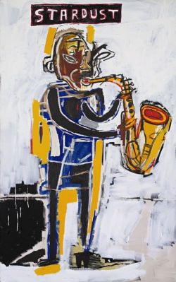 Peinture sur toile de Jm Basquiat Stardust reproduction peinte à la main