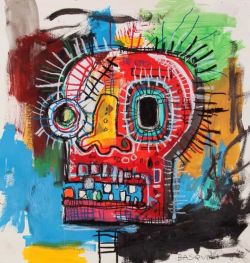 Peinture sur toile de Jm Basquiat Untitled Skull reproduction peinte à la main