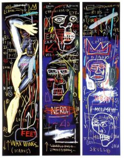 Peinture sur toile de Jm Basquiat Untitled Triptych reproduction peinte à la main