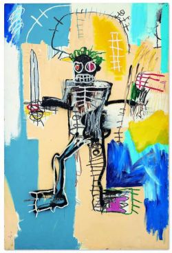 Peinture sur toile de Jm Basquiat Warrior reproduction peinte à la main