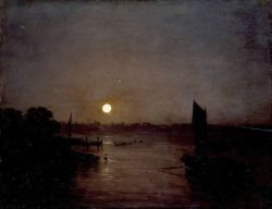 Peinture sur toile de JMW Turner, Moonlight - A Study At Millbank reproduction peinte à la main