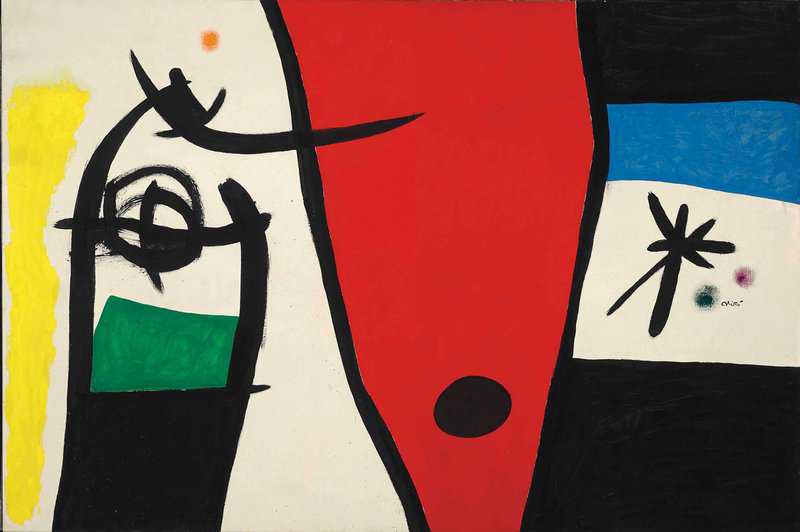 Joan Miro Femme A La Voix De Rossignol Dans La Nuit 1971