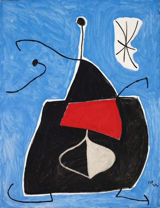 Joan Miro Femme Oiseau E Toile - 1978
