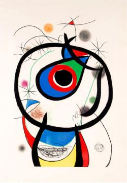 Peinture sur toile de Joan Miro Galatea - 1976 reproduction peinte à la main