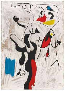 Peinture sur toile de Joan Miro Homme Et Femme - 1935 reproduction peinte à la main