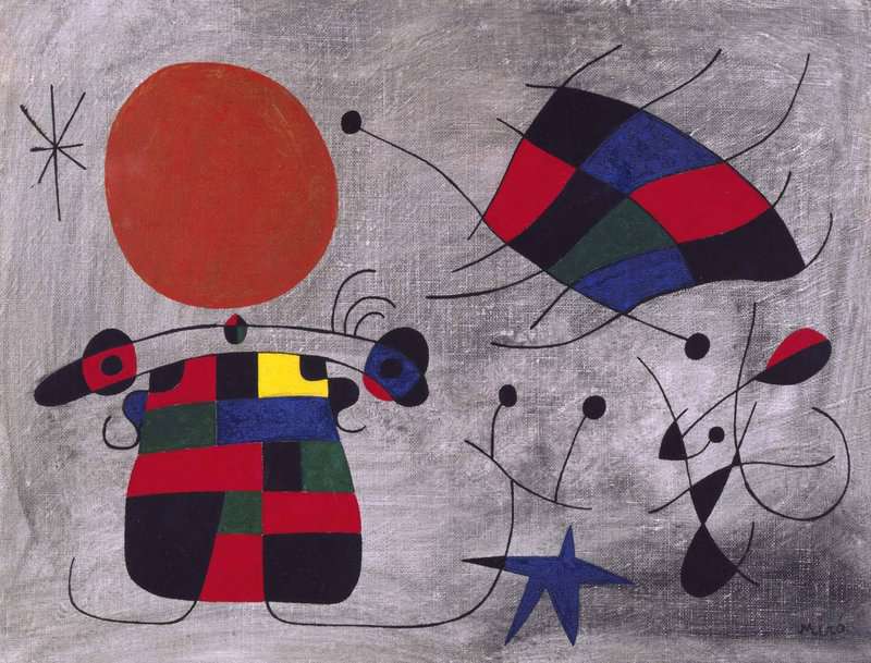 Joan Miro Le Sourire Des Ailes Flamboyantes 1953
