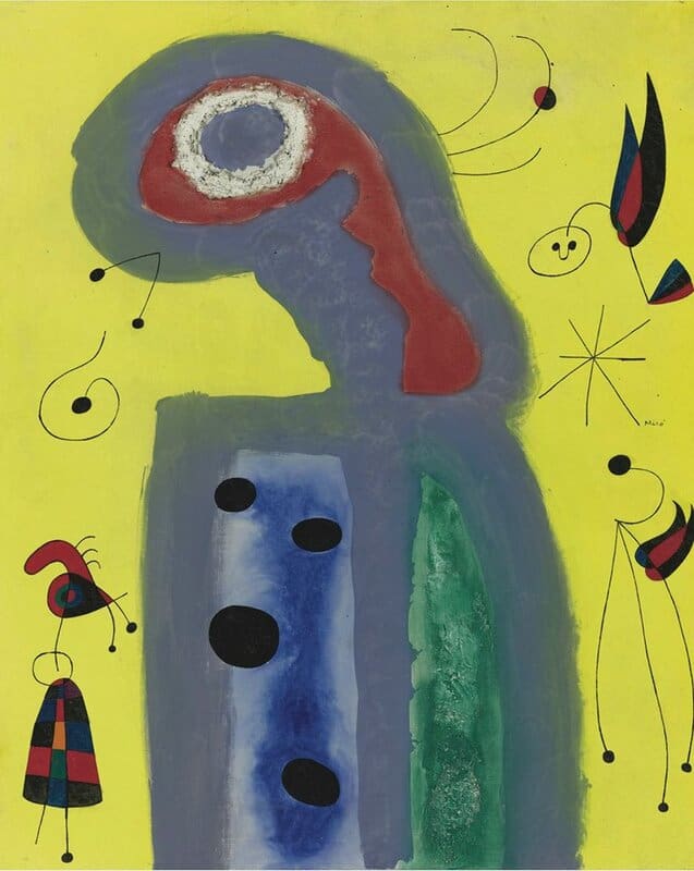 Joan Miro Les Jasmins Embaument De Leur Parfum Dore La Robe De La Jeune Fille 1952