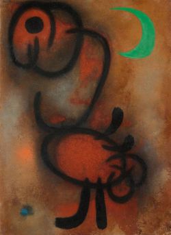 Peinture sur toile de Joan Miro Oiseau 1950 reproduction peinte à la main