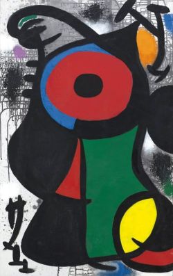 Peinture sur toile de Joan Miro Personnage Fascinant 1968 reproduction peinte à la main