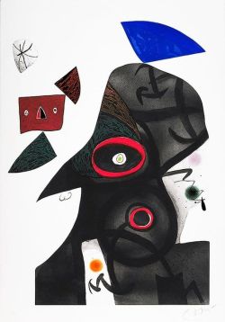 Peinture sur toile de Joan Miro The Egyptian 1977 reproduction peinte à la main