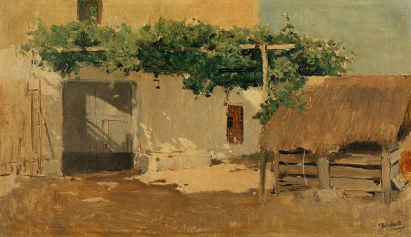 Joaquín Sorolla, Casa en la huerta, Valencia - Alquería Valenciana, c. 1892