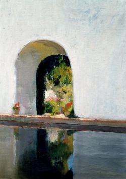 Peinture sur toile de Joaquín Sorolla, Reservoir, Alcázar of Seville, 1918 reproduction peinte à la main