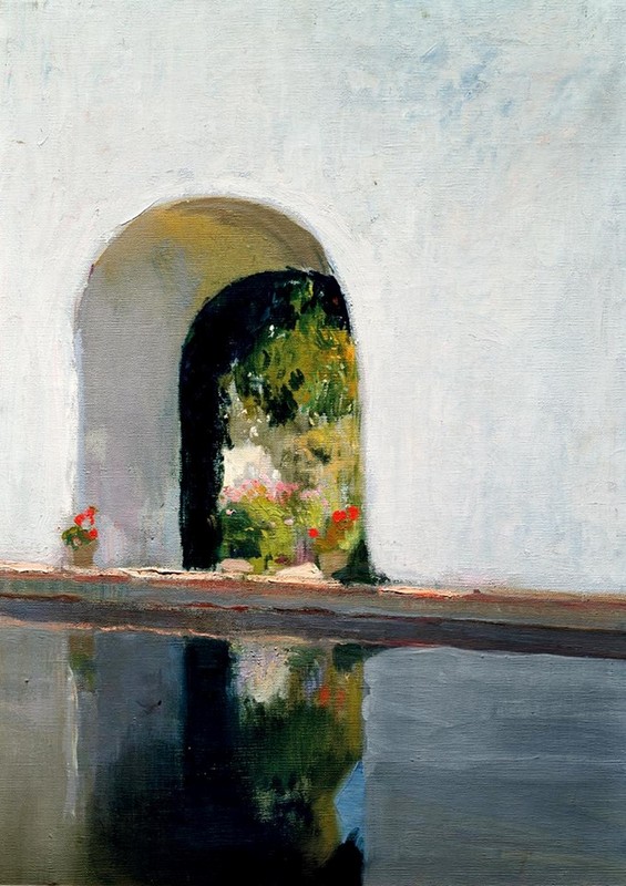 Joaquín Sorolla, Reservoir, Alcázar of Seville, 1918
