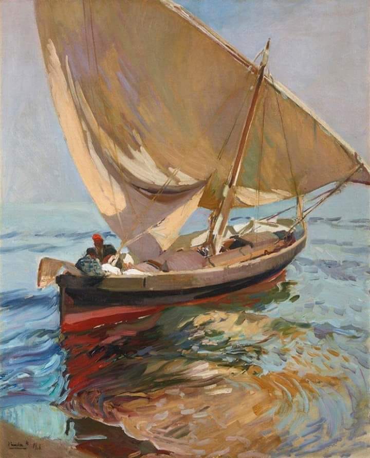 Joaquin Sorolla Setting Out To Sea Valencia 1908