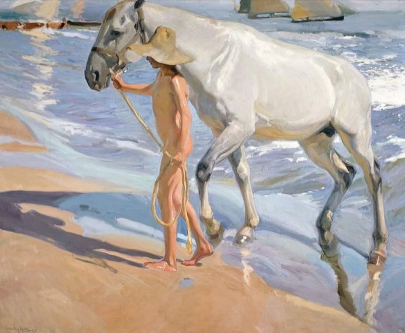 Joaquin Sorolla, The Horse's Bath - 1909