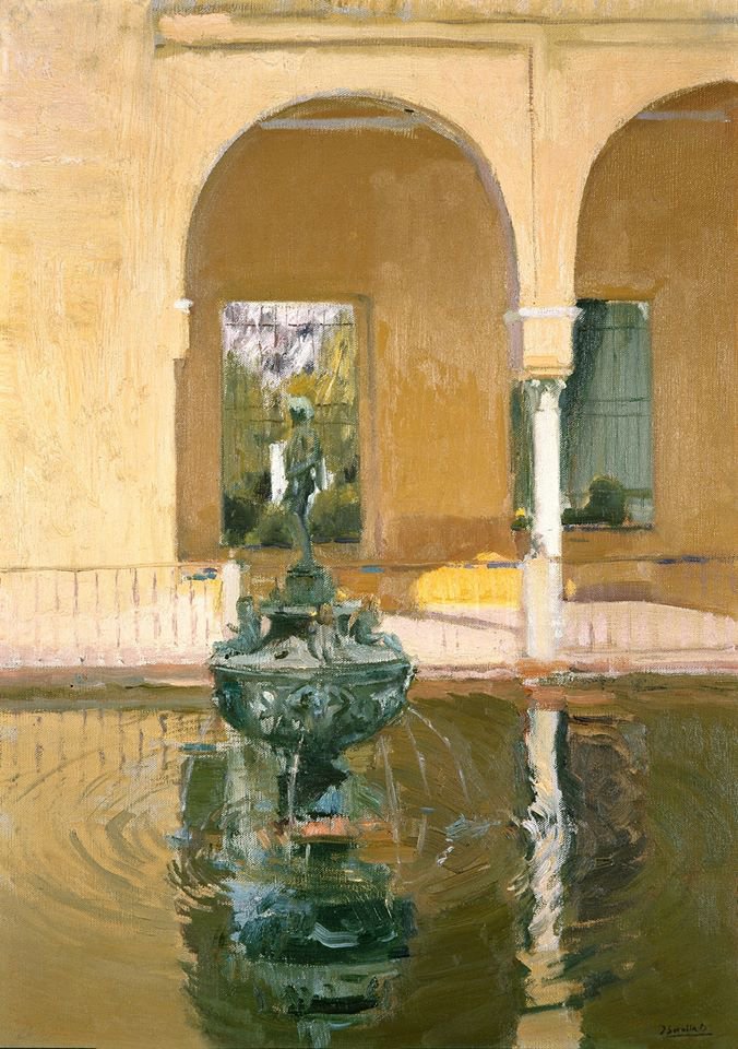 Joaquin Sorolla, Fuente Del Rey Moro Alcazar De Sevilla 1908