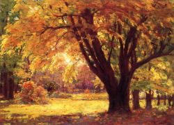 Peinture sur toile de John F. Carlson - Autumn Sunlight reproduction peinte à la main