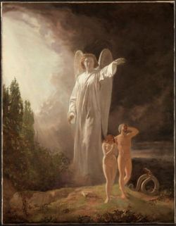 John Faed Expulsion Of Adam And Eve reproduction peinte à la main
