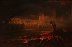Peinture sur toile de John Martin Pandemonium reproduction peinte à la main