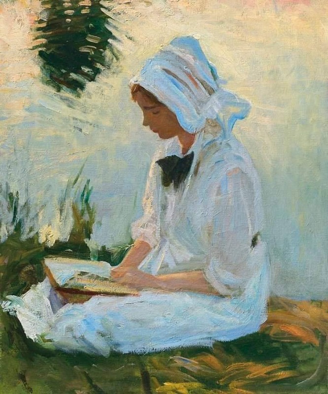 John Singer Sargent, Girl Reading By A Stream, 1888