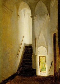John Singer Sargent, Staircase, c. 1878 reproduction peinte à la main