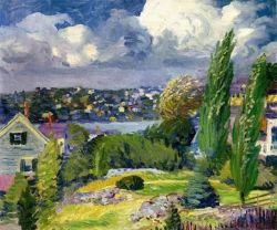 Peinture sur toile de John Sloan, Breezy Day, Gloucester, Massachusetts, 1915 reproduction peinte à la main