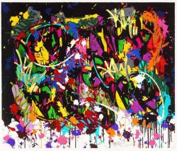 Peinture sur toile de Jon One The Fall reproduction peinte à la main