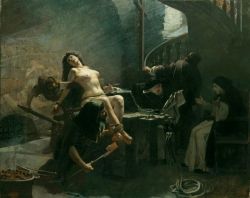 Jose De Brito Martyr Of Fanaticism C.1895 reproduction peinte à la main