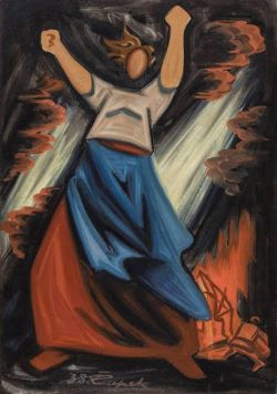 Josef Capek Fire 1938 reproduction peinte à la main
