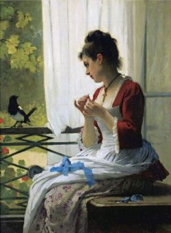 Joseph Caraud The Magpie reproduction peinte à la main