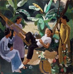 Joseph Inguimberty French. Woman In A Hammock reproduction peinte à la main