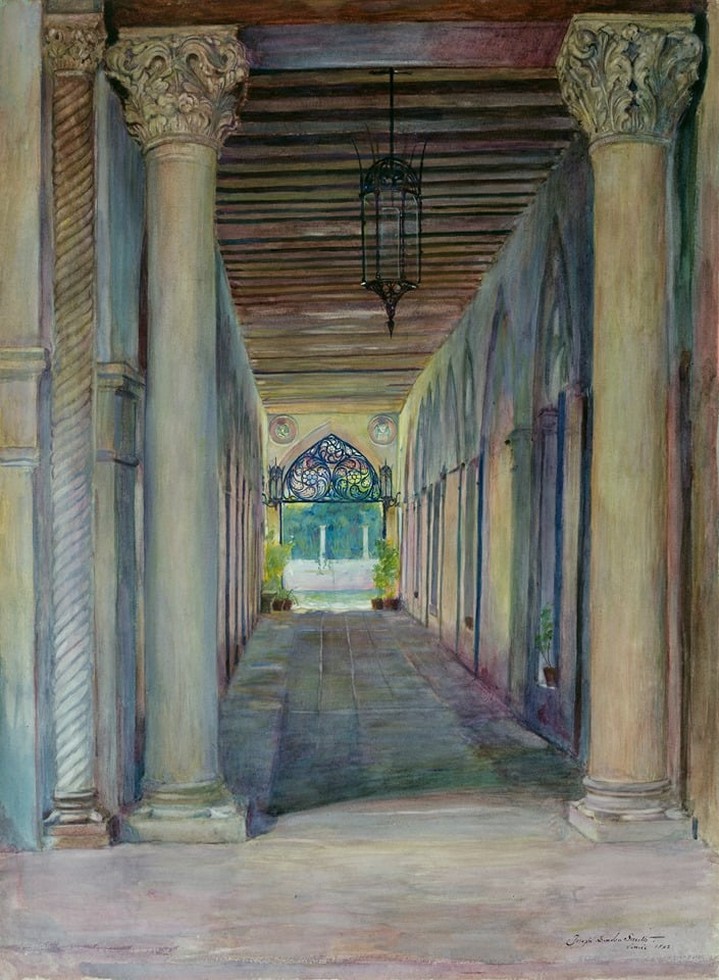 Joseph Lindon Smith, Entrance Arcade of Palazzi Barbaro (Venice), 1892