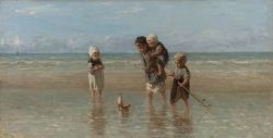 Jozef Israëls, Children of the Sea, 1872 reproduction peinte à la main