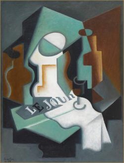 Peinture sur toile de Juan Gris Bottle And Fruit-dish 1919 reproduction peinte à la main